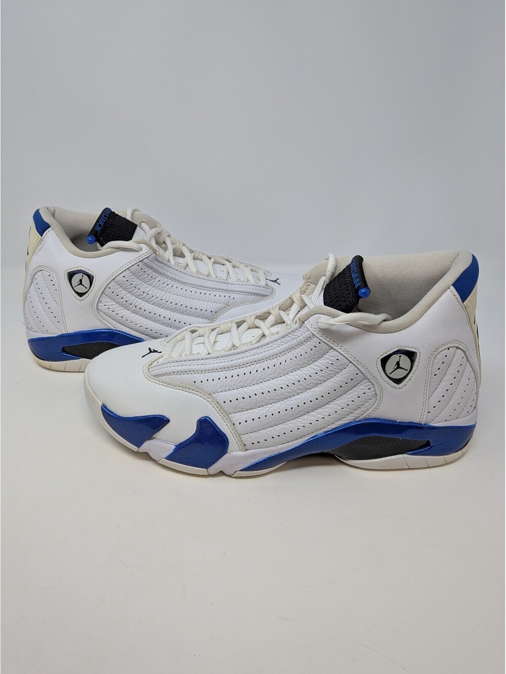 Air Jordan 14 Retro Hyper Royal Men's Size 10 487471-104 White Blue 2020